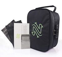 Smell Proof Stash Bag with Combination Lock, Odor Proof Container for the Storage and Transport Herbs,  Weed,  Medication,  Activated Carbon Lining, Waterproof, Includes Grinder Card and 2 Mylar Bags