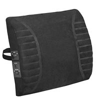 Comfort Products Massage Lumbar Cushion with Heat, Black
