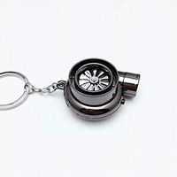 Gift for Turbo Fans! Keychain with Cigarette Lighter and Turbo Sound USB Rechargeable (Gun Black)