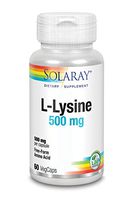 Solaray L-Lysine Free Form Supplement, 500 mg, 60 Count