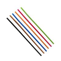 Karat C9021 Varied Lengths (7.5" - 13.5")"Artistic" Straws, Unwrapped, Assorted Solid Colors (Case of 4000)