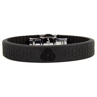 Infinity Pro Magnacore - Magnetic & Ionic Silicone Bracelet - 20,000 Gauss Neodymium Strong Magnets - Tourmaline 4000 Ions Adjustable Best Wristband for Men & Women - Top UK Brand (Stealth Black)