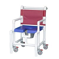 IPU SCC8250 MS Mid-Size Rolling Shower Chair for use Over Toilet, in The Shower and as a Bedside Commode