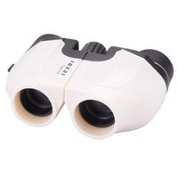 Worldshops Compact 10x21 Mini Binoculars Telescope Sports Hunting Camping Survival Kit - White + Black