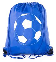 Soccer Party Favors | Soccer Drawstring Backpacks for Birthday Parties, Team events, and much more! - 6PK Royal CA2500SOCCER S1