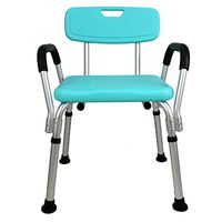 XH Shower Chair with Arms and Back Adjustable Height Medical Bath Tool Anti Skid and No Slip Bathtub Seat and Tool-Free Installation, Suitable for Disabled and Elderly Pregnant Women
