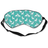 Teal Alpacas Cute Llamas Sleeping Eye Mask Blindfold Relax Sleep Travel Light Blocking Eye