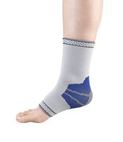 CHAMPION Elastic Ankle Support Compression Sleeve, Gray, Small