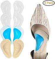 4 Pairs Arch Support Shoe Insert,Reusable Arch Cushions for Plantar Fasciitis Support Flat Feet, Adhesive Arch Pads Inserts for Relieve Pressure, Foot Pain, Women and Men