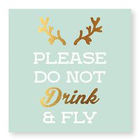 C.R. Gibson 20 Count, 3-Ply, Paper Beverage Napkin, Measures 5" x 5" - Drink & Fly