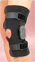 Rolyan Hinged Knee Wrap Brace, 3/16" Thick, Size Small, Black