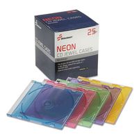 SKILCRAFT 7045-01-554-7682 Slim CD Case, Assorted Colors (Pack of 25)