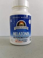 Souce Naturals Sleep Science Melatonin 1mg Orange Flavor Promotes Restful Sleep and Relaxation -Supports Natural Sleep/Wake Patterns and Rhythms 100 Lozenges