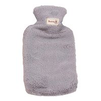 Vosarea Hot Water Bag Hot Water Bottle with Plush Cover Grey