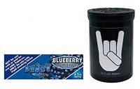 Herb Airtight Container Fresh Kettle with Juicy Jay's Blueberry 1.25 Flavored Hemp Rolling Papers 1 Count DC Crafts Nation- Metal