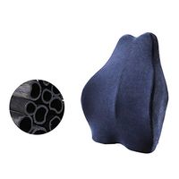 Lumbar Orthopedic Cushion Ergonomic Seat Support Pillow Relieve Lower Back Pain Relief Lumber Sciatica Disc Pain (Color : Blue, Size : A)