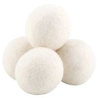 Huhushop Wool Dryer Balls 6Pcs 6cm Natural Wool Dryer Balls Water Absorption Eliminates Static Laundry Drying Replacement
