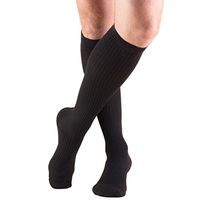 Truform Compression Socks, 15-20 mmHg, Men's Gym Socks, Knee High Over Calf Length, Black, Medium