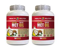 Appetite suppressant Metabolism Boost - MCT Oil 3600MG - 100% Pure - mct Oil for The Brain - 2 Bottles 300 Softgels