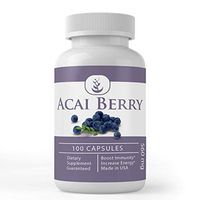 Acai Berry (100 Capsules, 560 mg Serving) by Pure Organic Ingredients, Naturally Sourced, Gluten-Free & Non-GMO, Made in The USA, Lab-Tested for Quality*