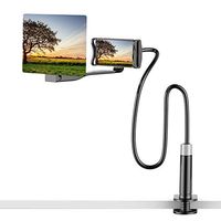 2019 Mobile Phone HD Projection Bracket Adjustable Flexible All Angles Space Saving Universal Phone and Tablet Stands Book Rest Reading Support Cushion for Smartphones (8inch,Black)