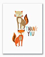 Fox Boxed Thank You Notes by Ecojot 10 Cards 10 Envelopes