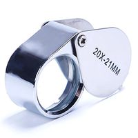 Trenton Metal Jewelry Loop Magnifier, Pocket Folding Magnifying Glass Jewelers Eye Loupe Magnifier 20x-21mm
