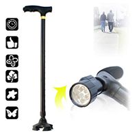 Aluminum Walking Aids with LED Light,Folding Walking Cane Walking Stick, Adjustable Walking Stick Mobility Aid,for Men, Women, Elder