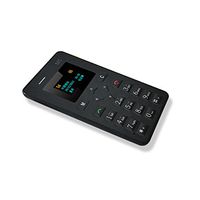 Boys Simple Alarm Clock 128M Storage Mini Pocket Card Black AIEK M5 Cell Phone