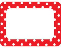 Teacher Created Resources Red Polka Dots 2 Name Tags
