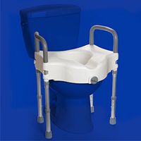 MOBB Elevated Raised Toilet Seat With Arms and Legs