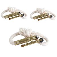 3X Vintage Lighter Retro Trench Rattlesnake Rope Velvet Metal Lighter Fire Starter Camping Outdoors,No Need for Kerosene/Gas,#1