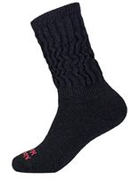 Therapeutic Alpaca Socks - Mid Calf - Diabetic, Neuropathy, Large Calves - 5 Colors- by Alpacas of Montana (Black, X-Large)