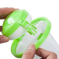 HIKO23 Washing Machine Lint Traps Lint Catcher, Household Reusable Filter Laundry Hair Net Pouch Floating Mesh Bag (Green)