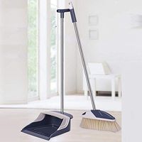 Jsmhh Broom and Dustpan Set Household Lazy Magic Sharpening Silk Soft Donkey for Schools Kidgarden Hotel Hospital Lobby Toilet Kitchen Etc,Blue (Color : Blue)