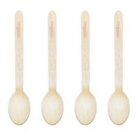 Dress My Cupcake Natural Wood Candy 200-Pack Buffet Spoons DIY Kit, Organic, Pink