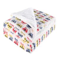 Theoylos Checked Flannel Fleece Blanket Throws Compound Double Plush Bed Blankets All Season Warm Thicken Sofa Throws White