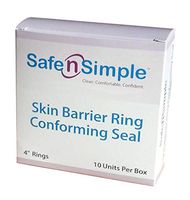 Safe n' Simple Skin Barrier Ring 4 Inch Conforming Seal, 10 Count