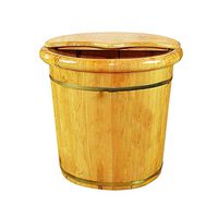 Foot Tub，Fragrant Cypress Wood Foot Bath, Home Foot Bath Barrel, Massage Roller Relieve Fatigue，with lid