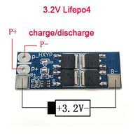 Batcus 1S 16A 3.7v li-ion 3.2v lifepo4 BMS 18650 BMS PCM Battery Protection Board BMS pcm for 1s Battery Cell Pack - (Color: 3.2V Blue)