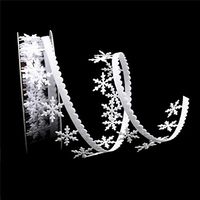 XKSIKjian's Gift Wrapping Supplies, 5M Christmas Snowflake Ribbon 25mm Wide Trim Packaging String Rope Wedding Festival Birthday Party DIY Gift Wrap Decor