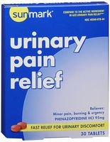 Sunmark Urinary Pain Relief Tablets - 30 Tablets, Pack of 3