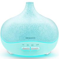 Night Light Essential Oil Diffuser 300ml, Aroma Essential Oil Mist Humidifier with 7 Colors LED Lights and Waterless Auto Shut-off for Home Office Bedroom Room Yoga (28White)