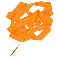 XKSIKjian's Gift Wrapping Supplies, 4m Gymnastics Rhythmic Dancing Ballet Ribbon Streamer Twirling Rod Wand Wedding Festival Birthday Party DIY Gift Wrap Decor - Orange^