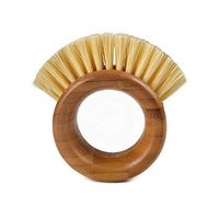 Luxury Thick Vegetable Fruit Potato Recycled Bristles Bamboo Scrubbing Brush BPA Free
