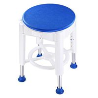 Medical Bathroom Stool Shower Chair Aluminum Frame Slid-Proof Rubber Tip 360 Degree Rotating Adjustable Seat Height