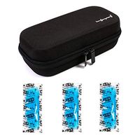 Vianber Insulin Portable Cooler Case with Temperature Display EVA Hardshell Waterproof Medical Supplies for The Diabetic with 3 Ice Packs (Black)