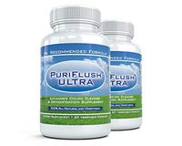 PURIFLUSH ULTRA (2 Bottles) - Professional Strength All-Natural Colon Cleanse Supplement (60 Capsules per Bottle)