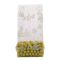 25ct"Winter Flurry" Polka Dot 4x2x9" Medium Cello Cellophane Treat Food Snack Bags nfLG -1562