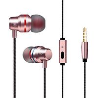 RONSHIN Newest HiFi Super Bass Headset 3.5mm in-Ear Earphone Stereo Earbud Wired Headphone Rose Gold